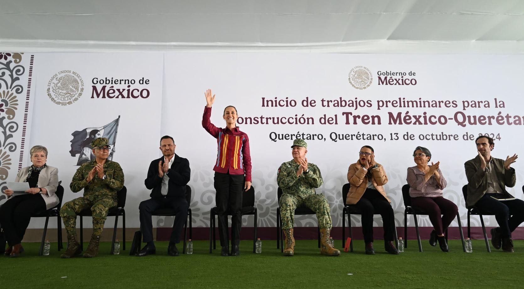 Claudia Sheinbaum encabeza el inicio de obras del tren México-Querétaro