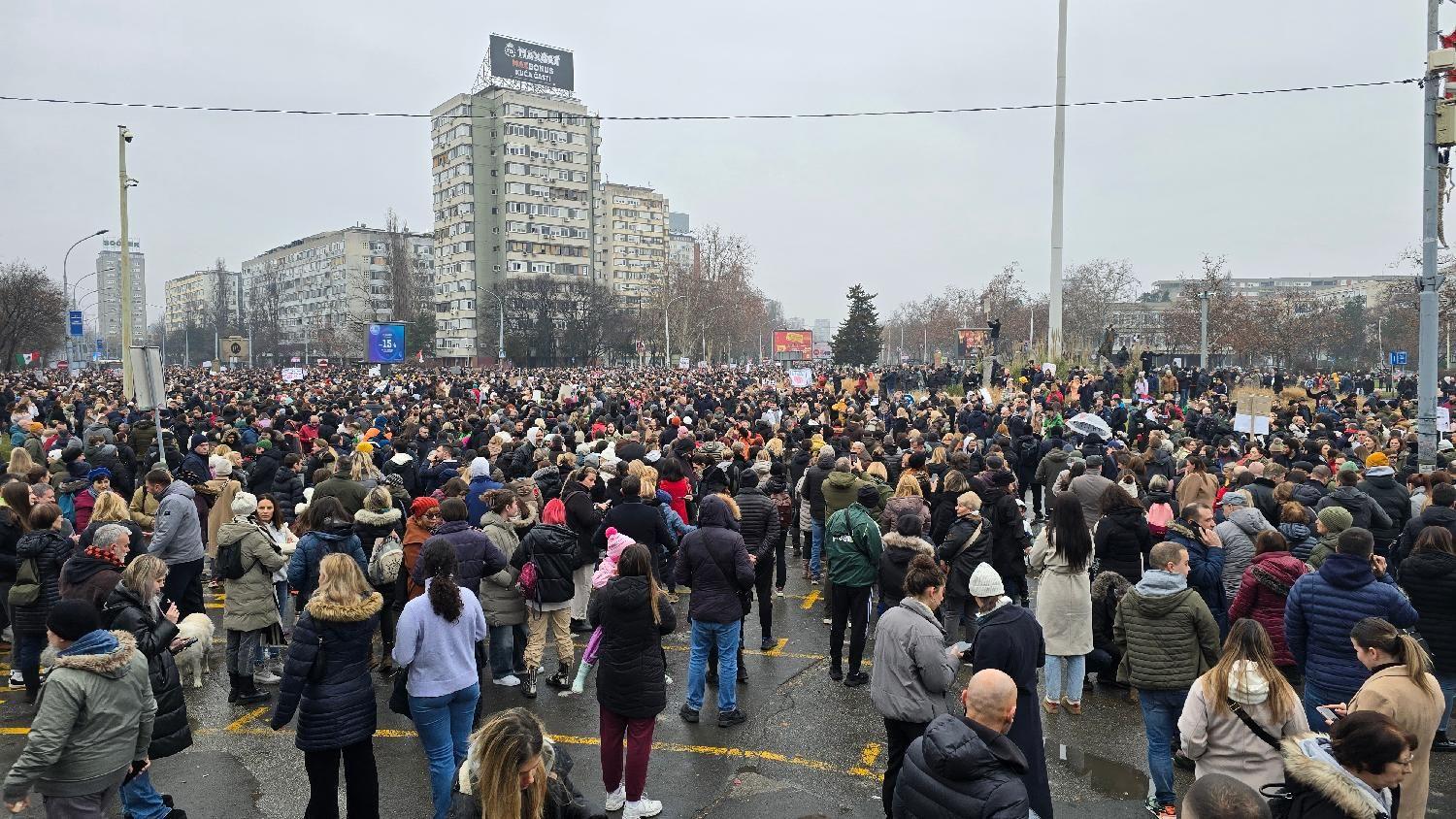 protest na Novom Beogradu