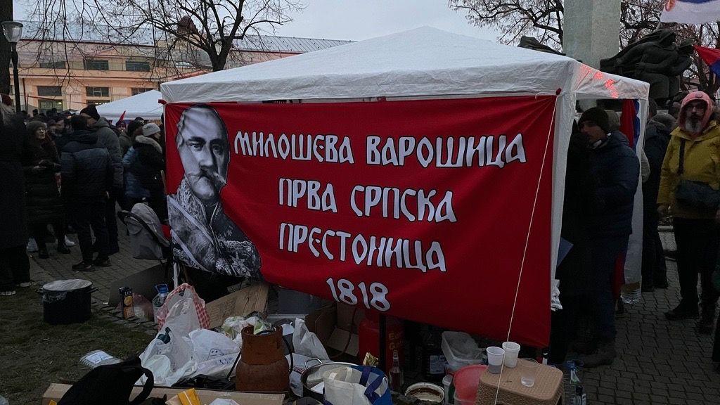 Kragujevac tokom protesta, studentski protest, studentska blokada kragujevca