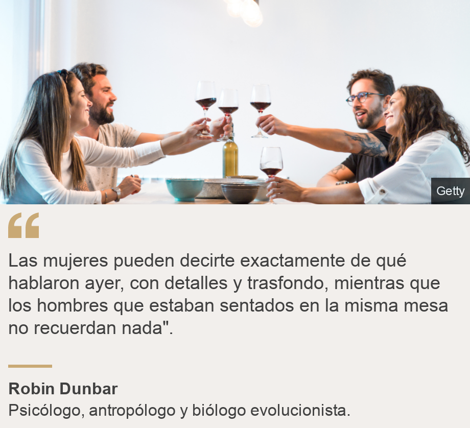 IDT sobre las mujeres que recuerdan conversaciones. 