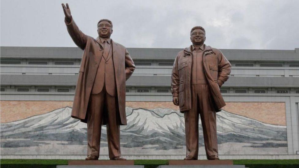 Estatuas de Kim Il Sung y Kim Jung Il