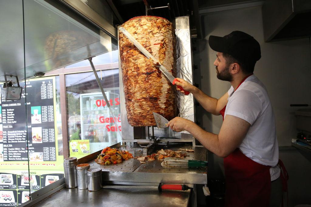 Un asador para doner kebab