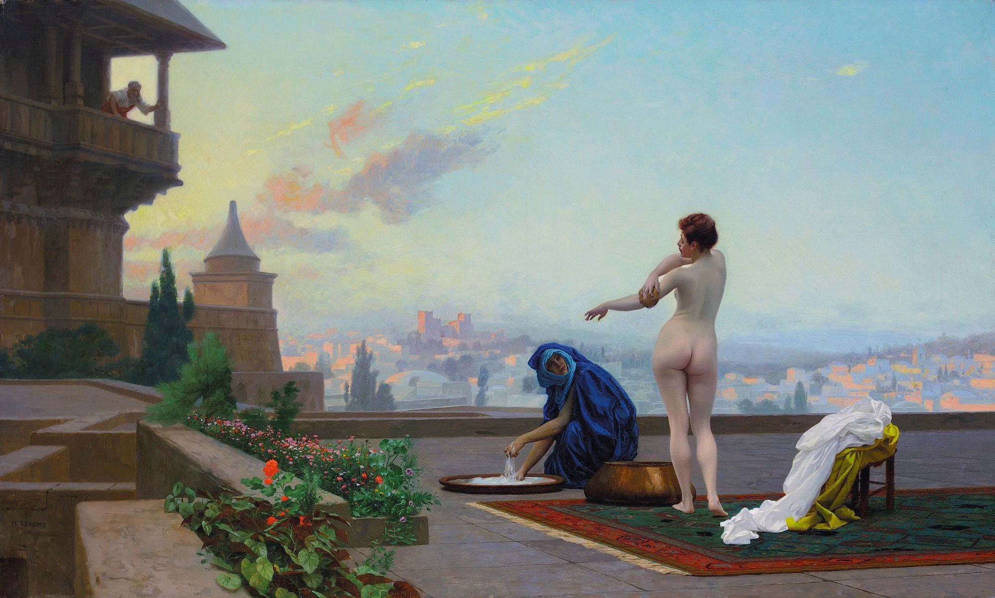 O Banho de Bate-Seba, em pintura de Jean-Léon Gérôme, do século XIX