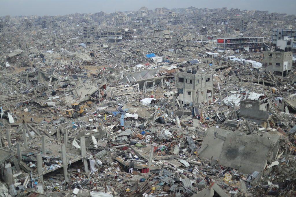 La ciudad de Yabalia, en la Franja de Gaza, quedó destrozada tras la guerra.