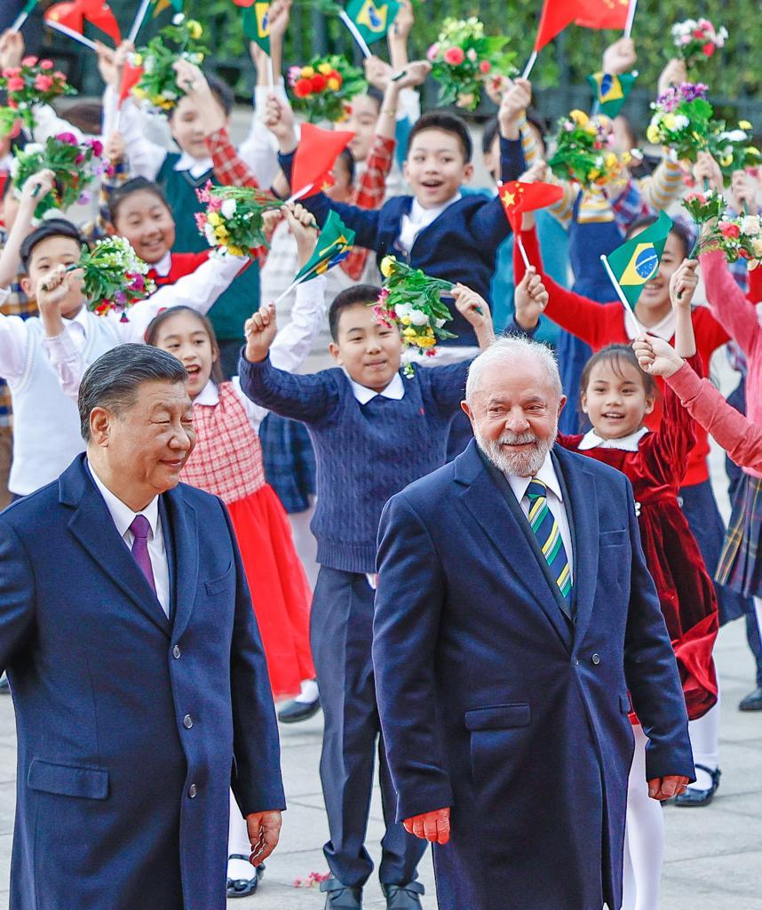 Xi Jinping e Lula, em encontro em Pequim