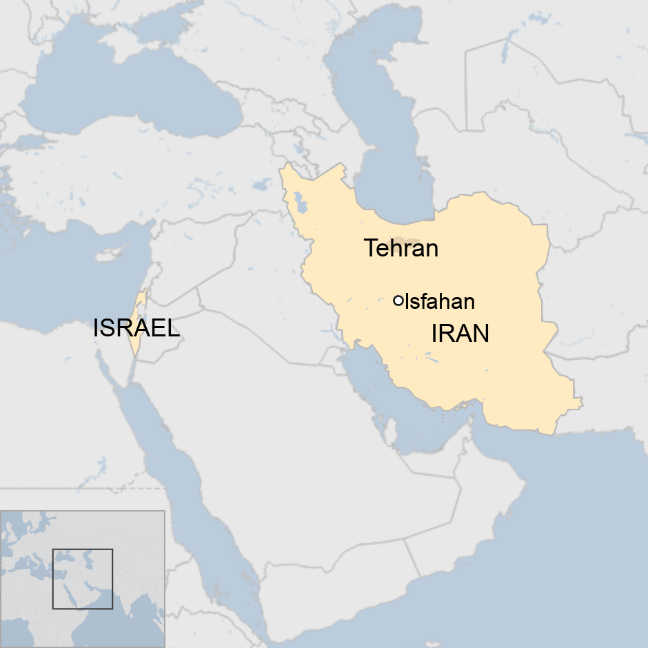 peta iran dan israel