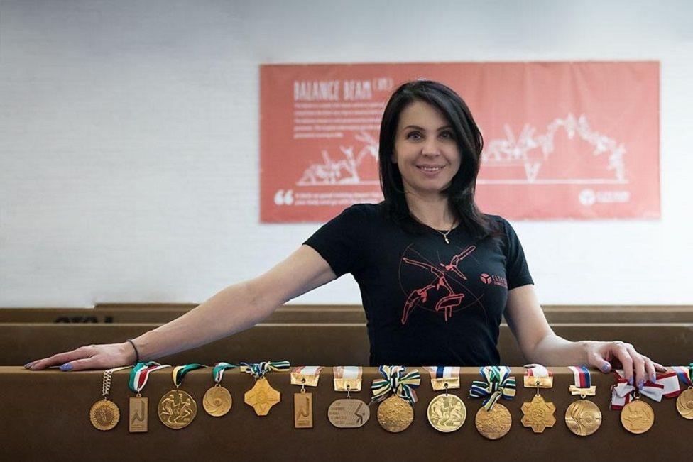 Natalia Yurchenko con sus medallas