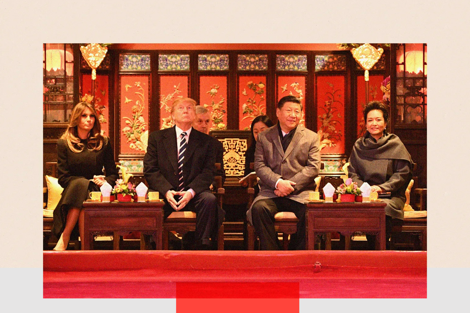 Bagi sebagian orang di China, Trump (dalam foto ini berada di Kota Terlarang) adalah sosok yang lucu