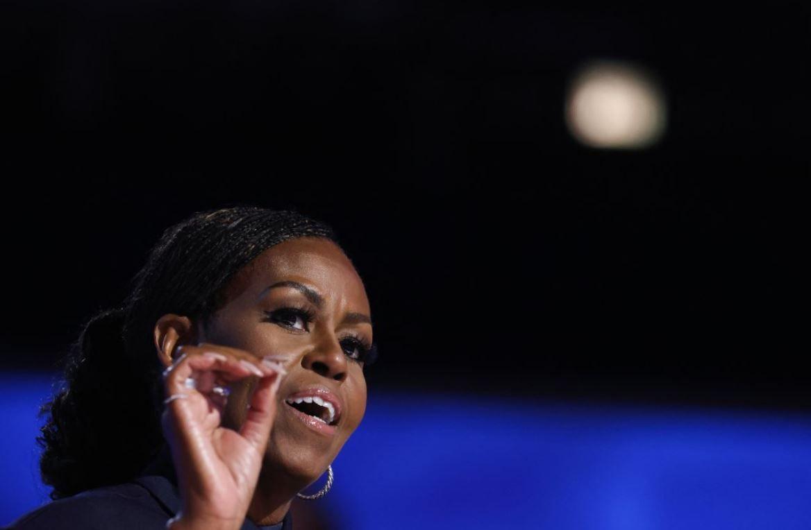 Michelle Obama en la Convención Nacional Demócrata en Chicago el 20 de agosto de 2024.