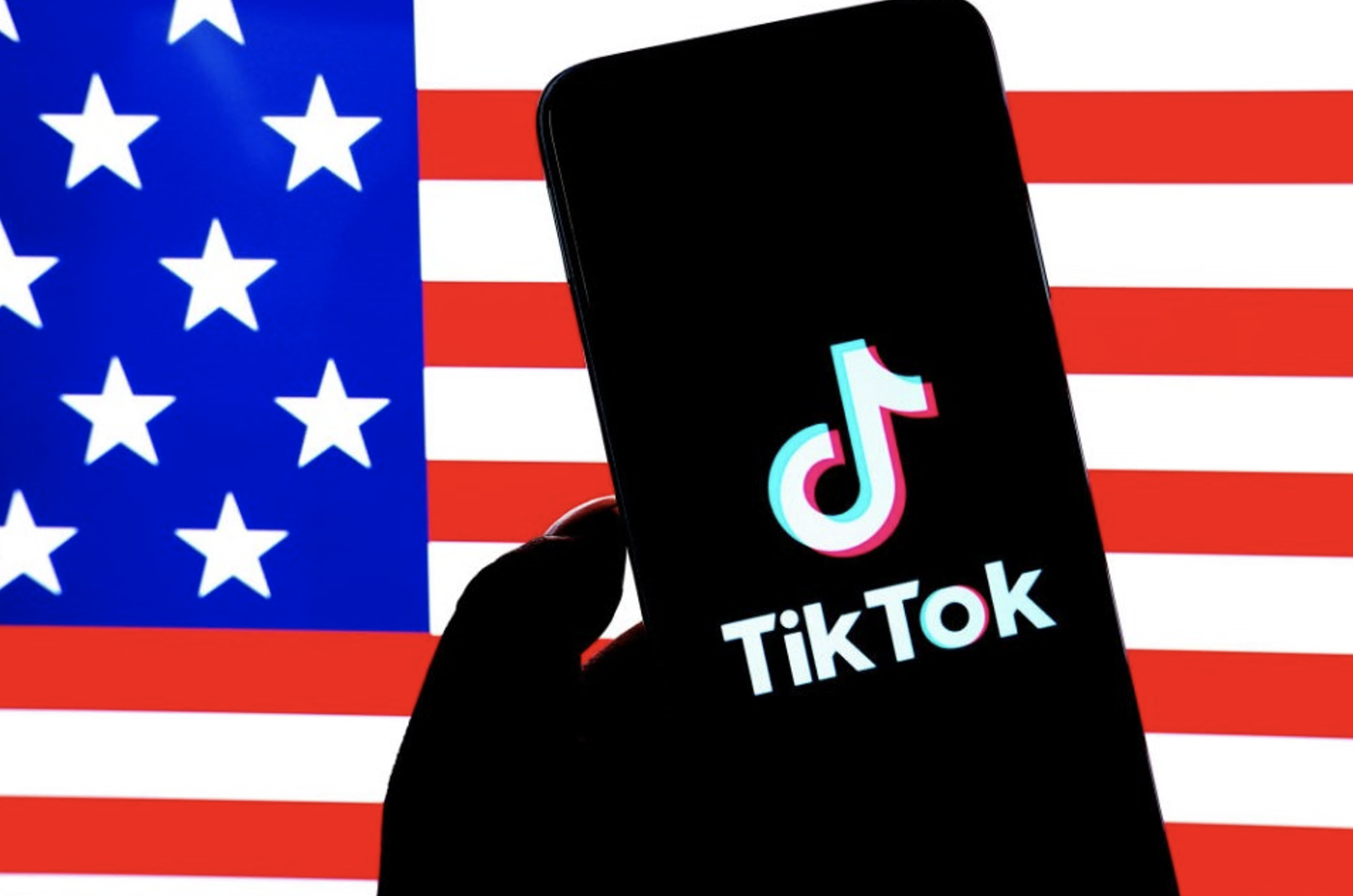 TikTok logo on smartphone