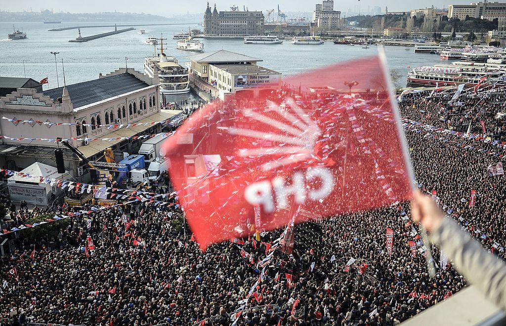 CHP'nin 2014'teki yerel seçimler öncesinde İstanbul, Kadıköy'de düzenlediği miting
