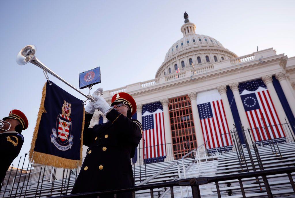 US military members rehearse​ for Trump's inauguration