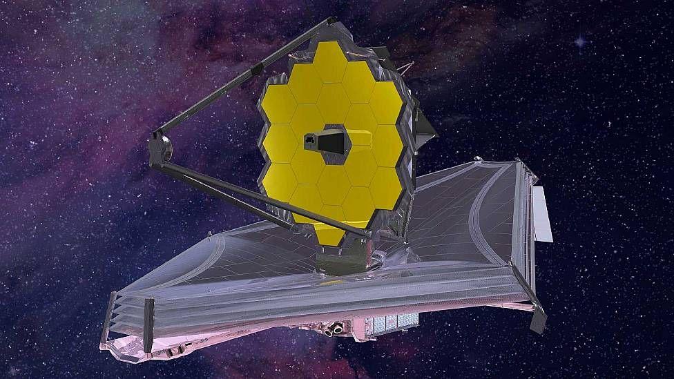 Ilustración del telescopio espacial James Webb