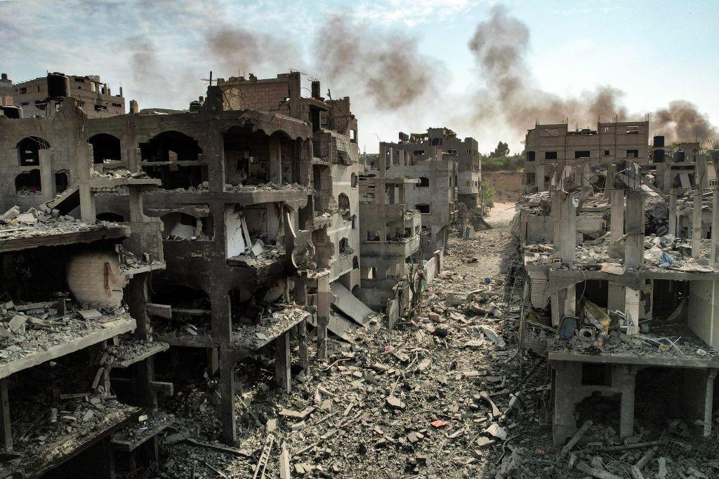 Edificios derruidos de Gaza por un bombardeo israelí
