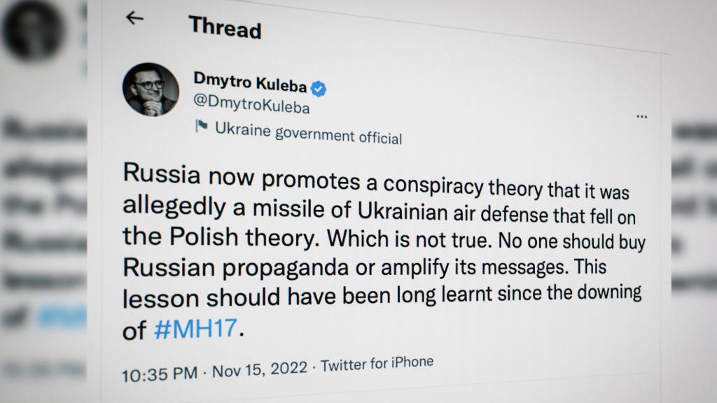 Twit Menteri Luar Negeri Ukraina Dmytro Kuleba di Twitter