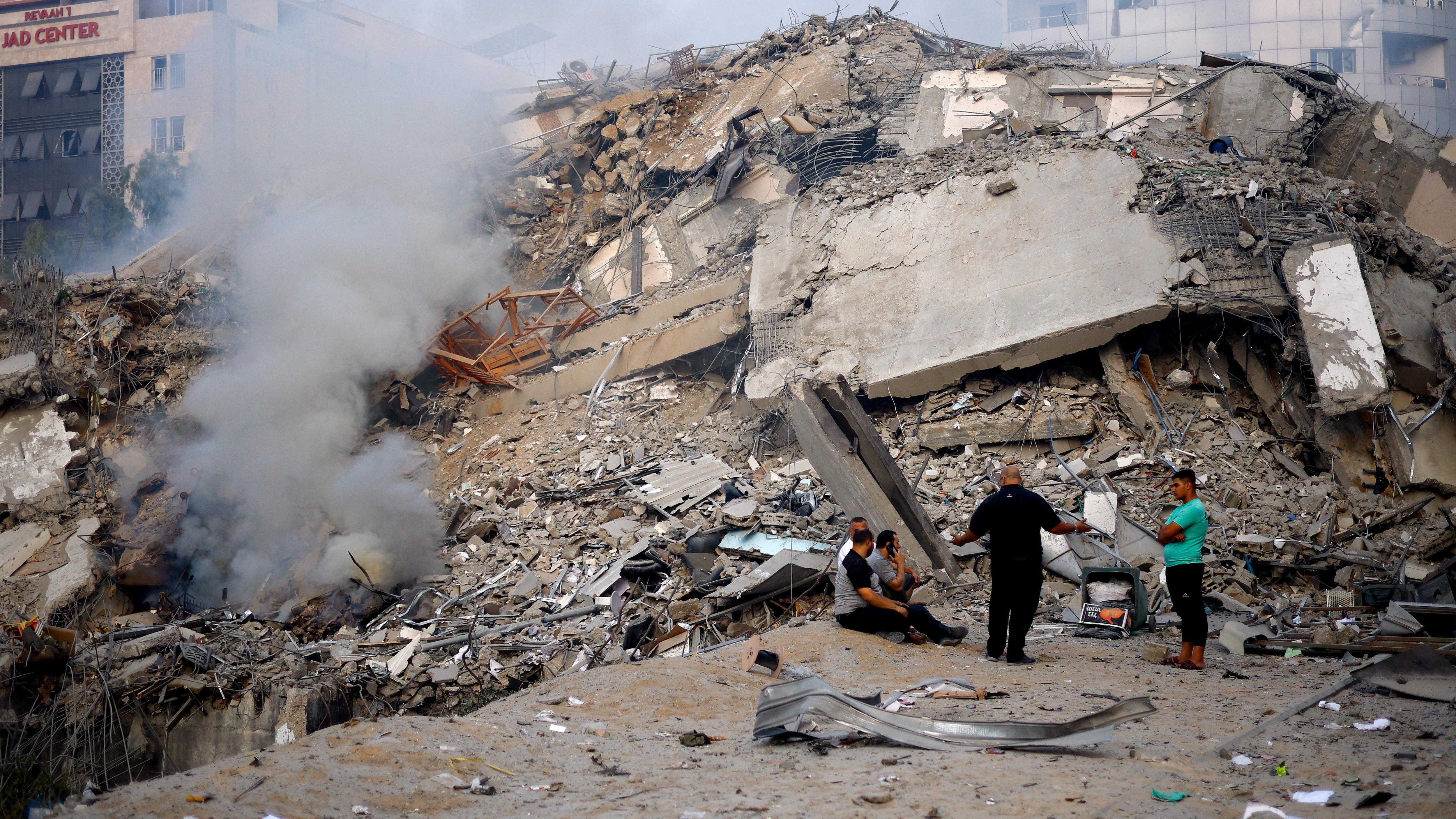 مبان مدمرة جراء القصف في غزة