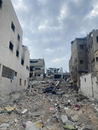 منزل علي شلح بعد القصف
