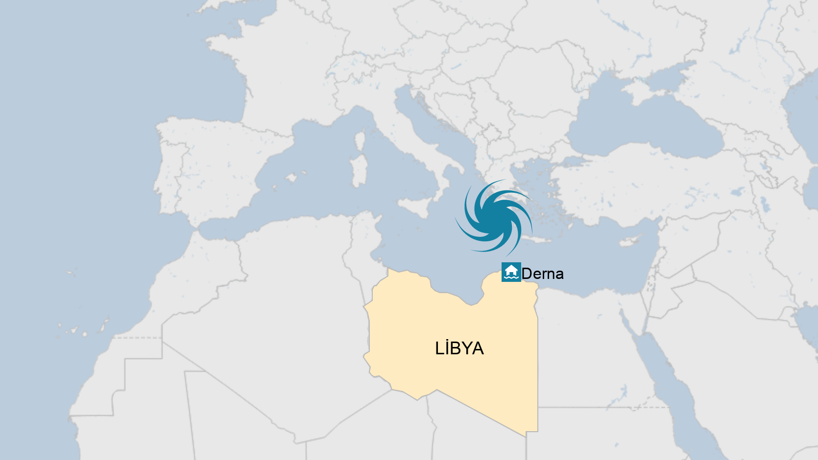 5 Eylül'de Türkiye ve Yunanistan vuran kasırga, 4 gün sonra Libya'ya ulaşmış görünüyor