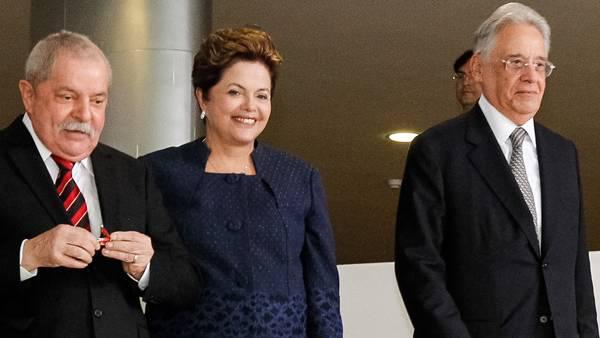 Lula, Dilma e FHC em foto de arquivo