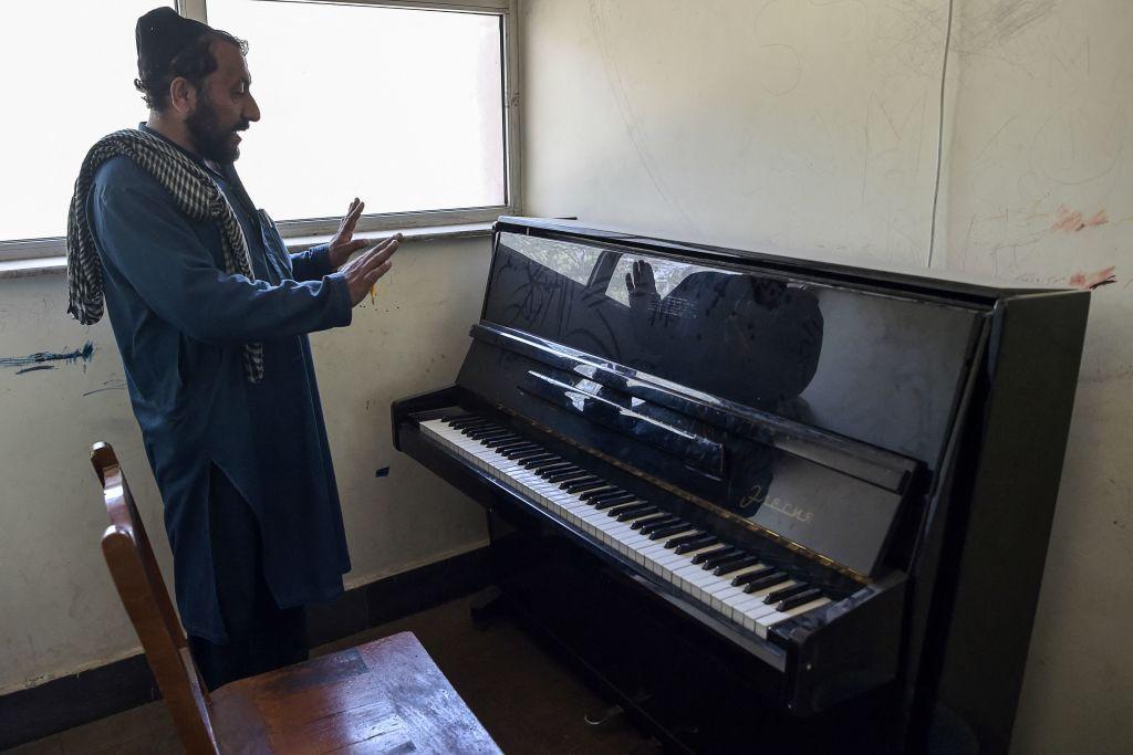 Un piano en el instituto de música de Kabul