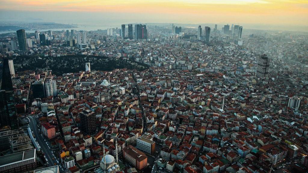 İstanbul'un havadan genel görünümü 
