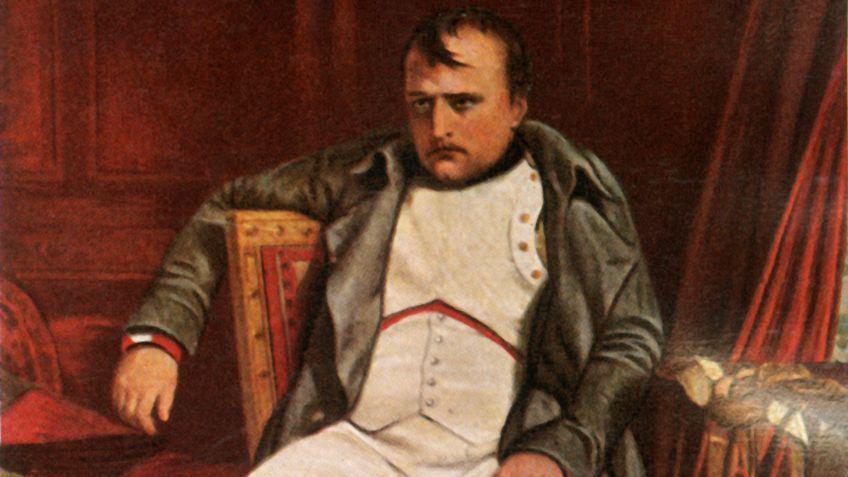 Retrato del emperador francés Napoleón Bonaparte, pintado en 1840. 