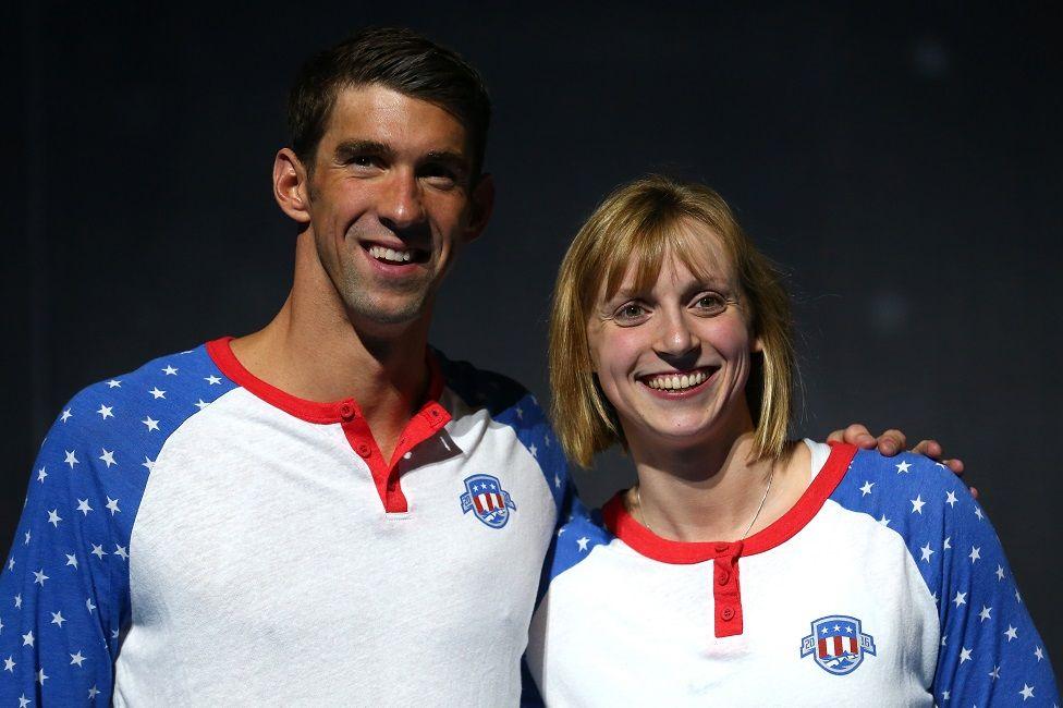 Michael Phelps y Katie Ledecky