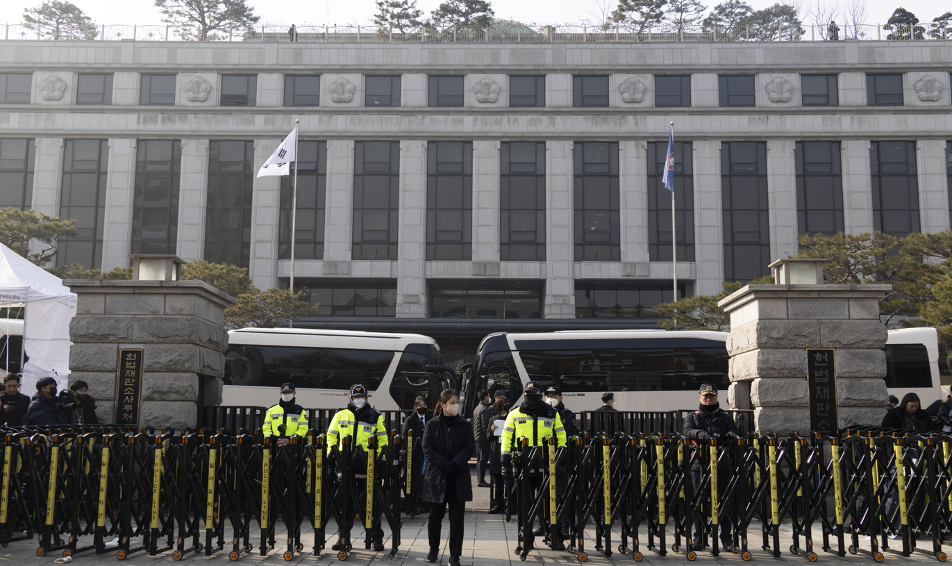 보안을 강화한 헌법재판소 전경 