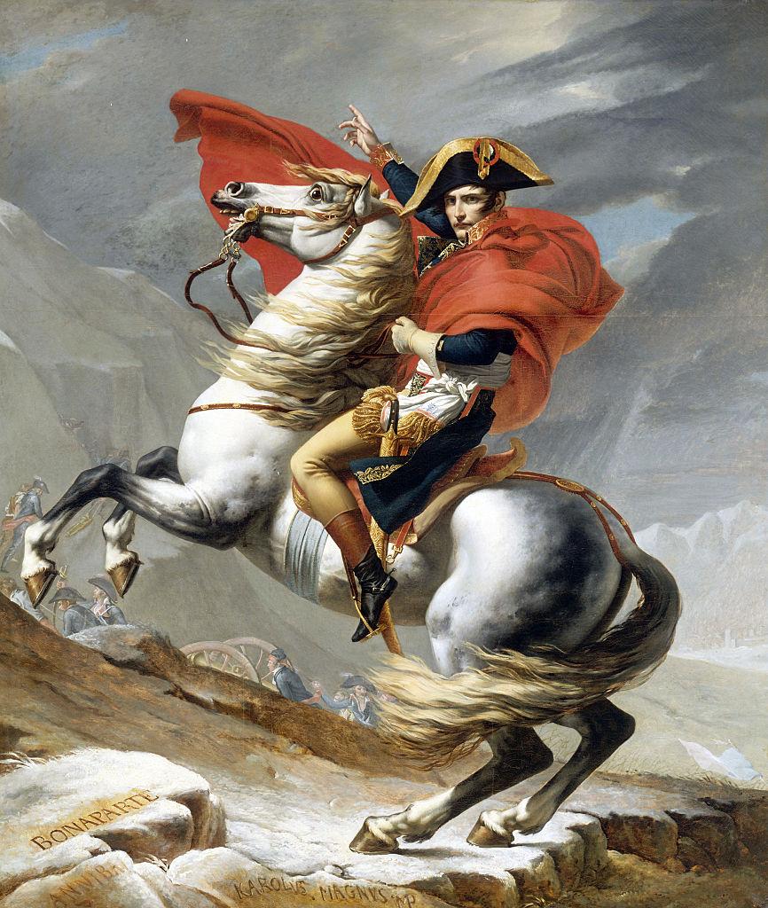Napoleón cruzando los alpes