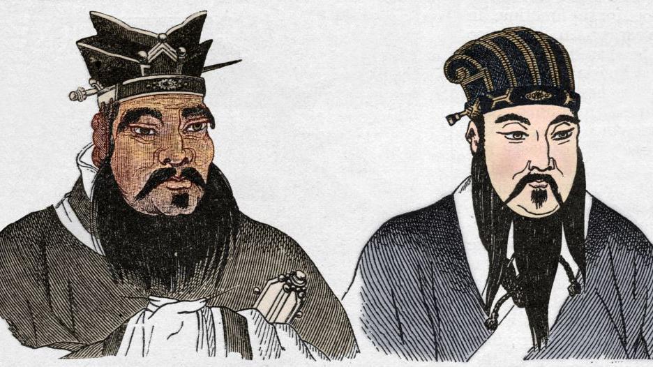 ilustração de dois homens chineses 