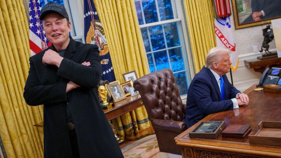 Elon Musk y Donald Trump en el Despacho Oval de la Casa Blanca.