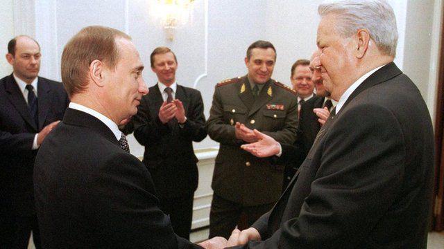 Putin e Boris Yeltsin