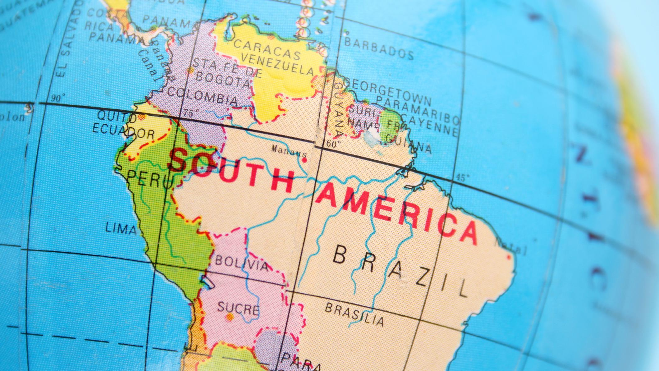Mapa da América do Sul