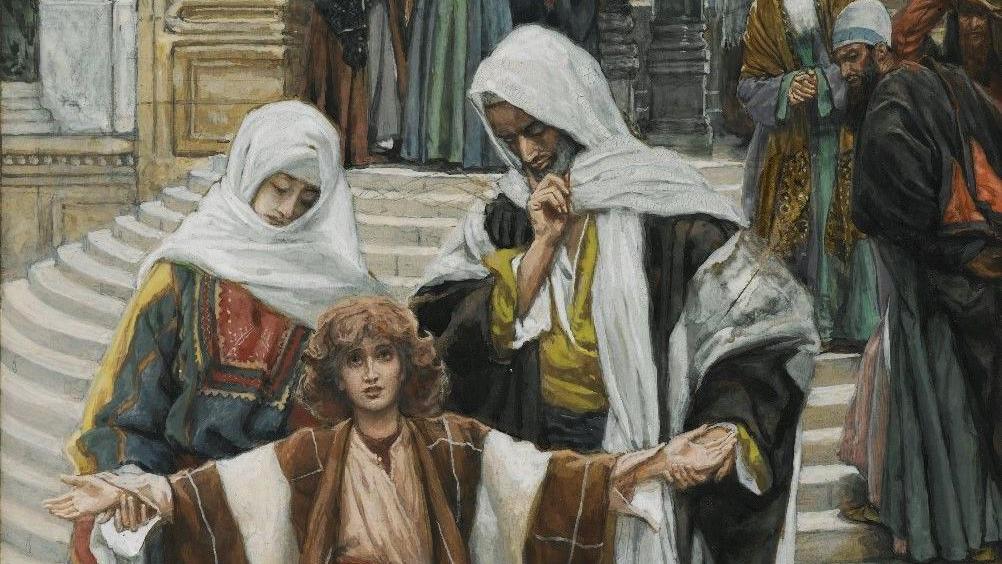 Obra de 1850 de James Tissot que representa a Jesús a los 12 años. 