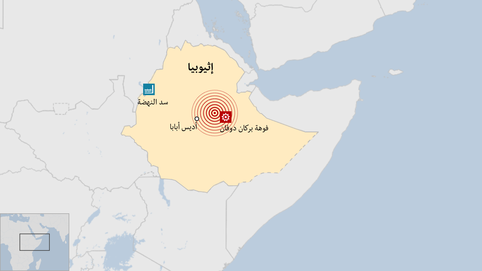 خريطة إثيوبيا