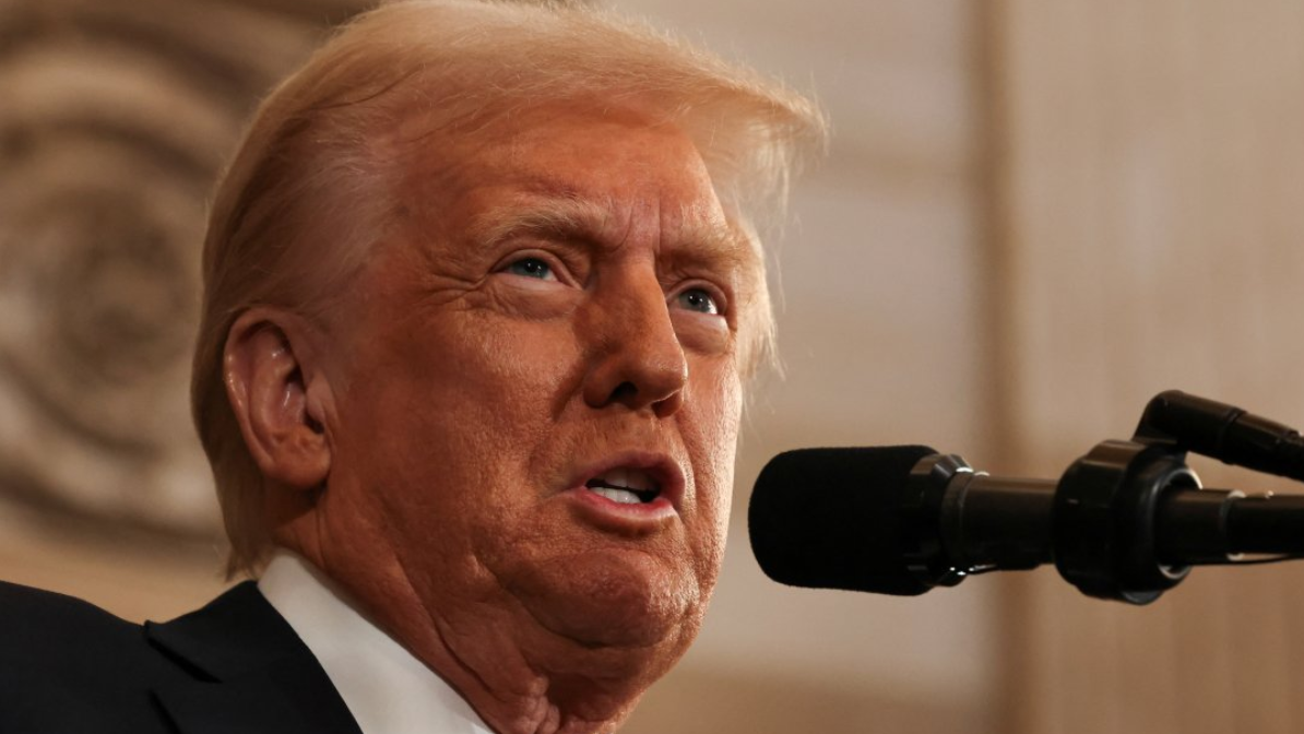 Donald Trump durante su discurso tras haber sido investido presidente de Estados Unidos en la Rotonda del Capitolio, en Washington, Estados Unidos, el 20 de enero de 2025.