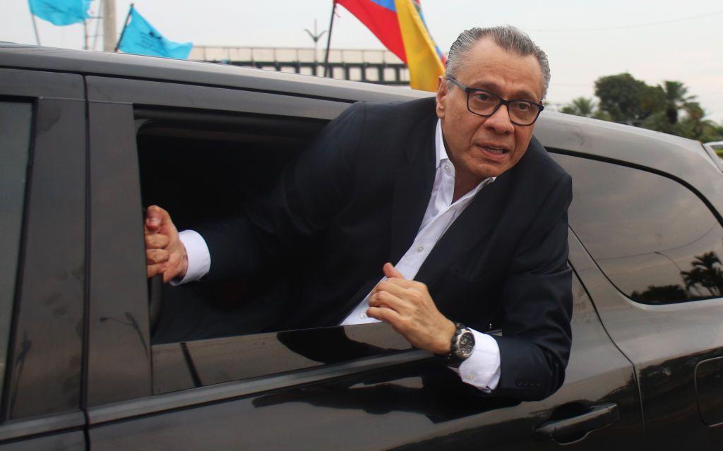 Jorge Glas durante una detención en mayo de 2022