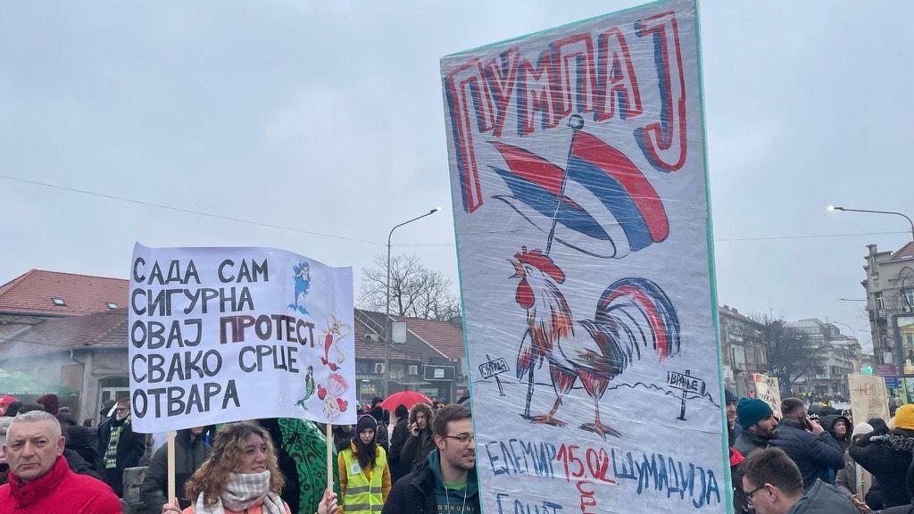 studenti, studentski protest u Kragujevcu