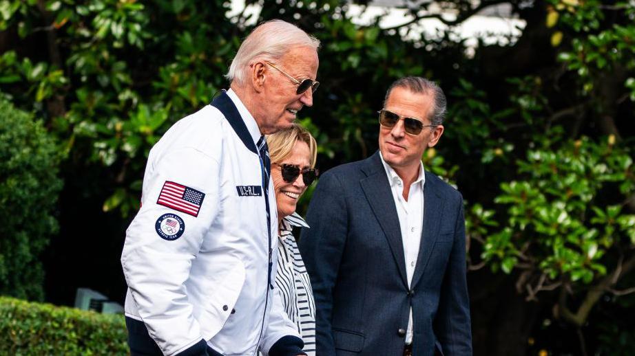 Joe Biden, Valerie Biden y Hunter Biden.