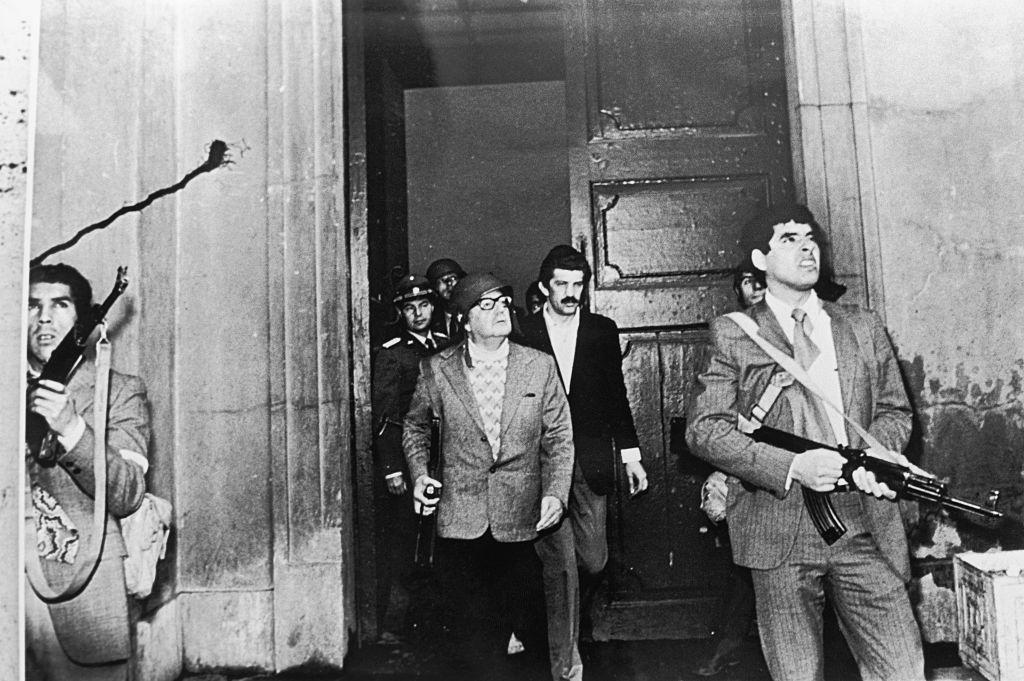 Salvador Allende el día del golpe de Estado. 