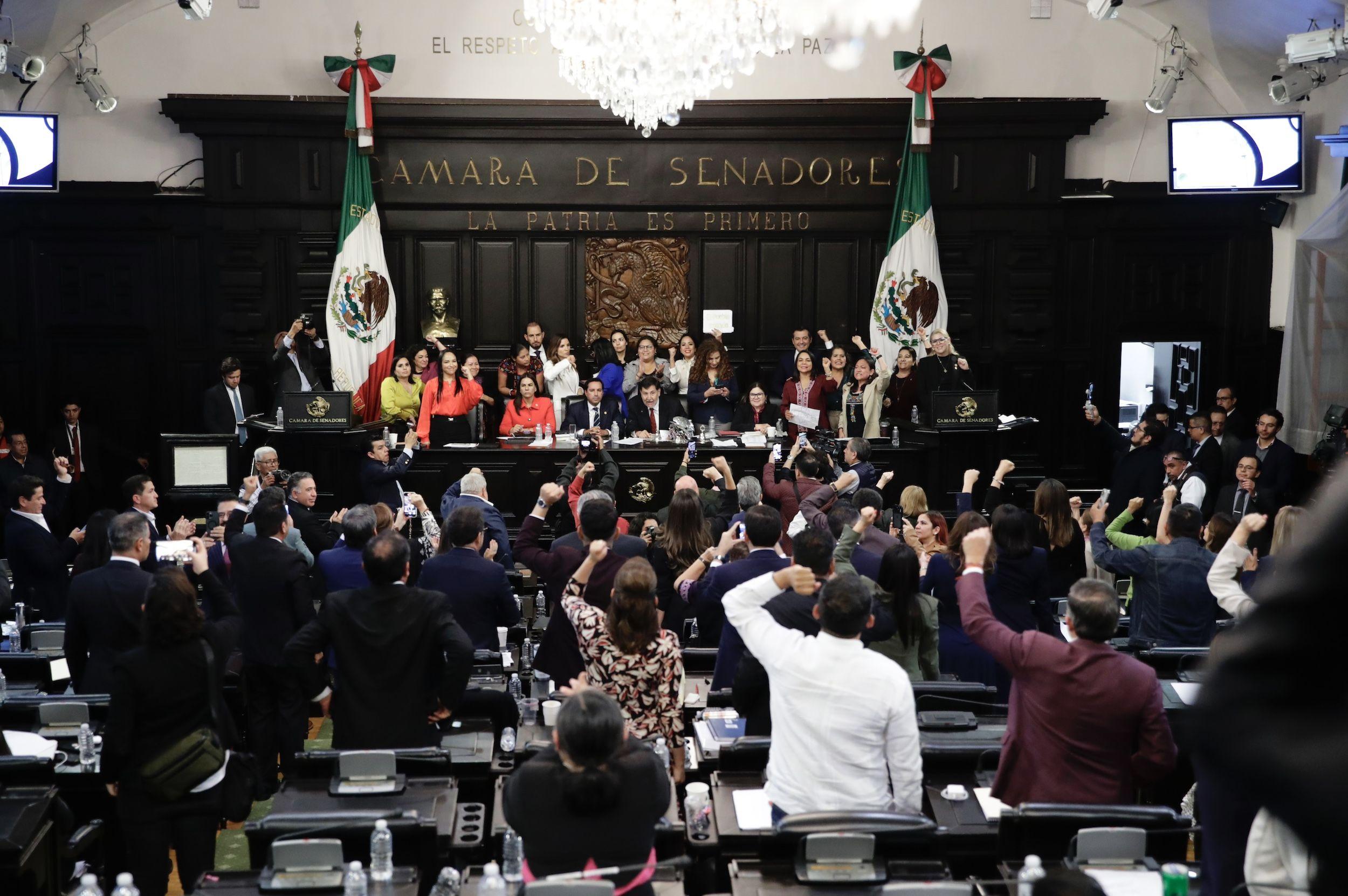 Senadores en el pleno