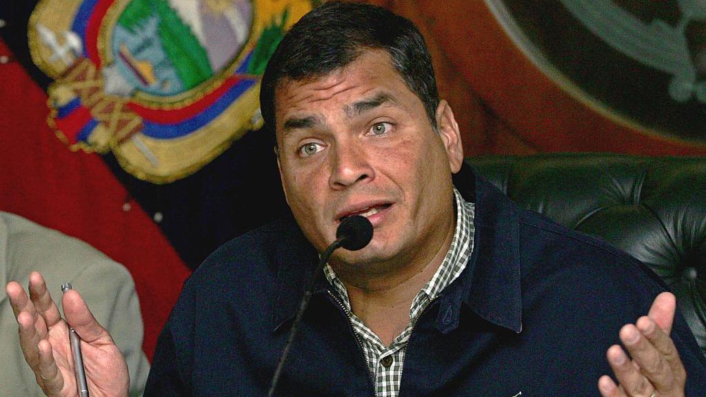 El expresidente de Ecuador, Rafael Correa, en el año 2008. 