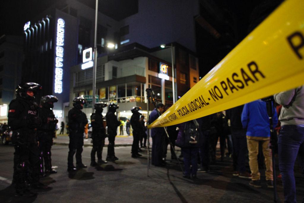 La escena de un crimen en Ecuador