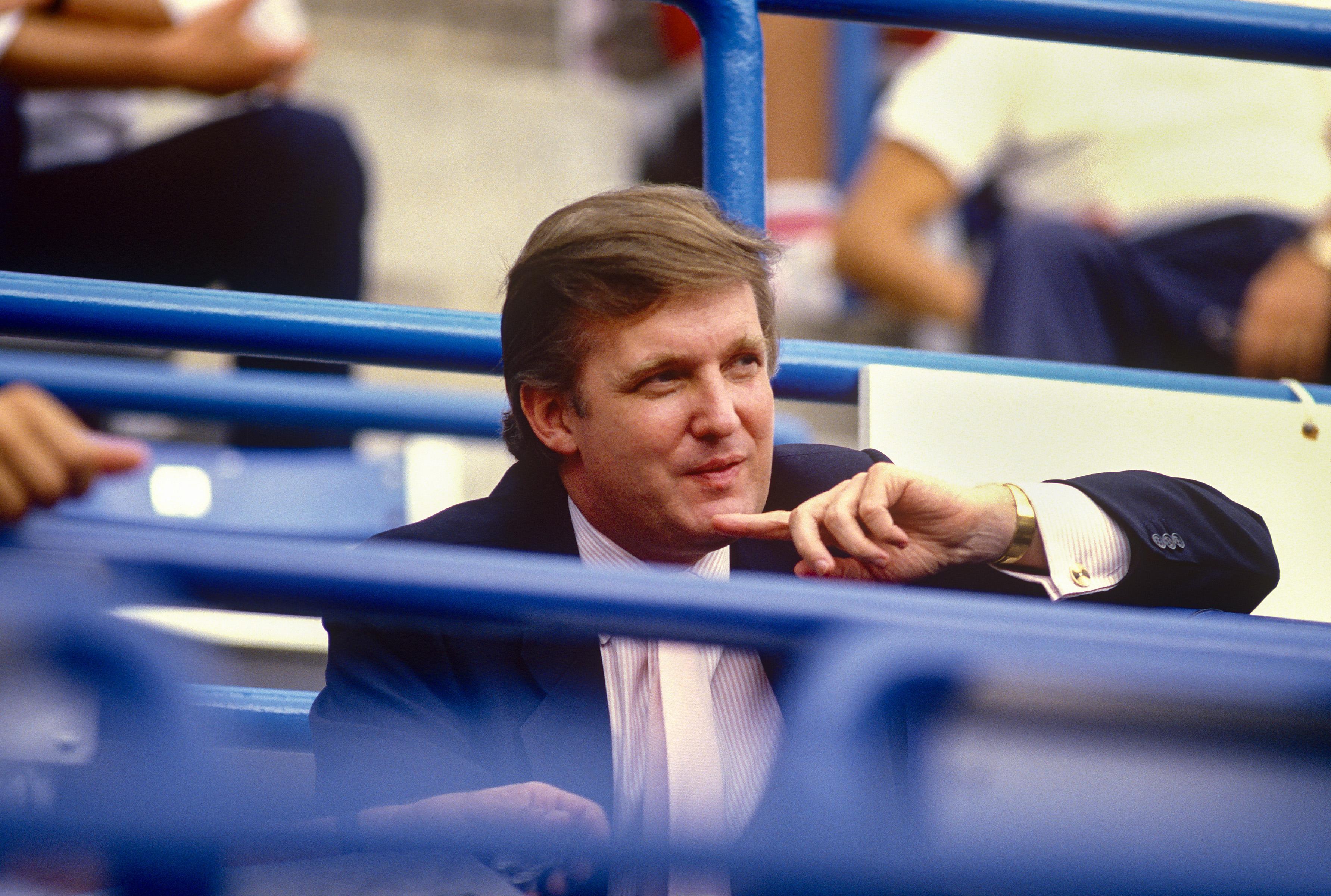 Trump, natural de Nova York, assiste ao US Open em 1987