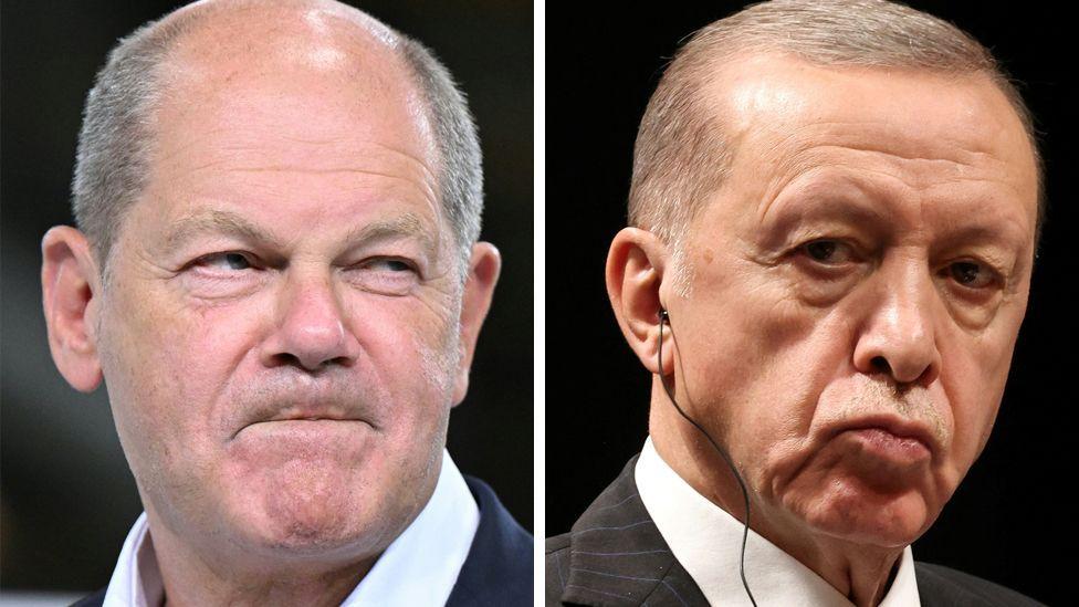 المستشار أولاف شولتز و الرئيس التركي رجب طيب أردوغان