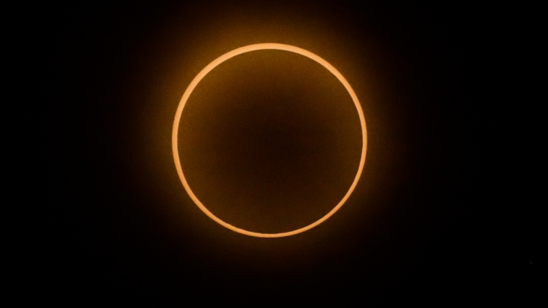 Una vista del eclipse desde Panamá