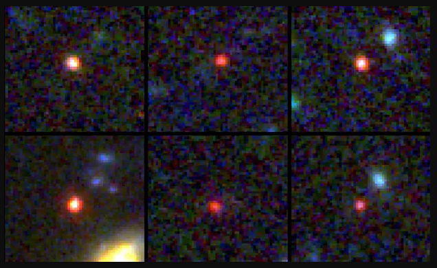 ภาพถ่ายกาแล็กซีขนาดยักษ์อายุเก่าแก่ 6 แห่ง บันทึกโดยกล้องโทรทรรศน์อวกาศเจมส์เว็บบ์