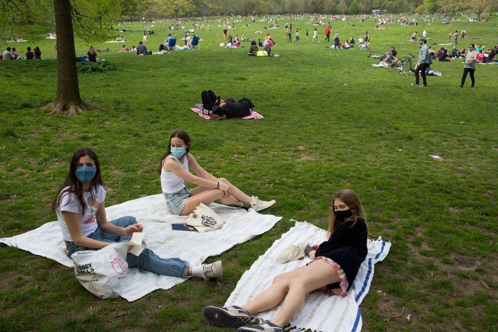 Un parque en Nueva York tras el levantamiento de las cuarentenas