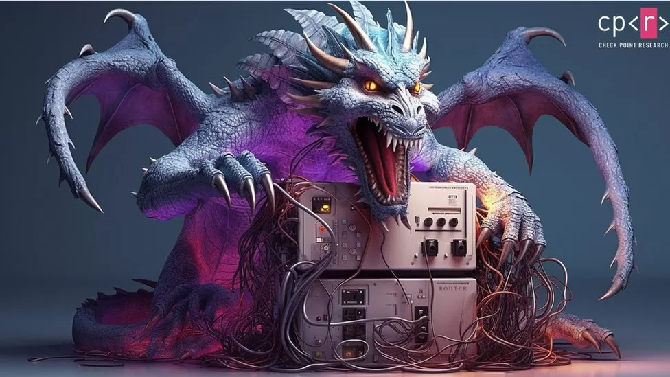 Ilustración del grupo de hackers Camaro Dragon 