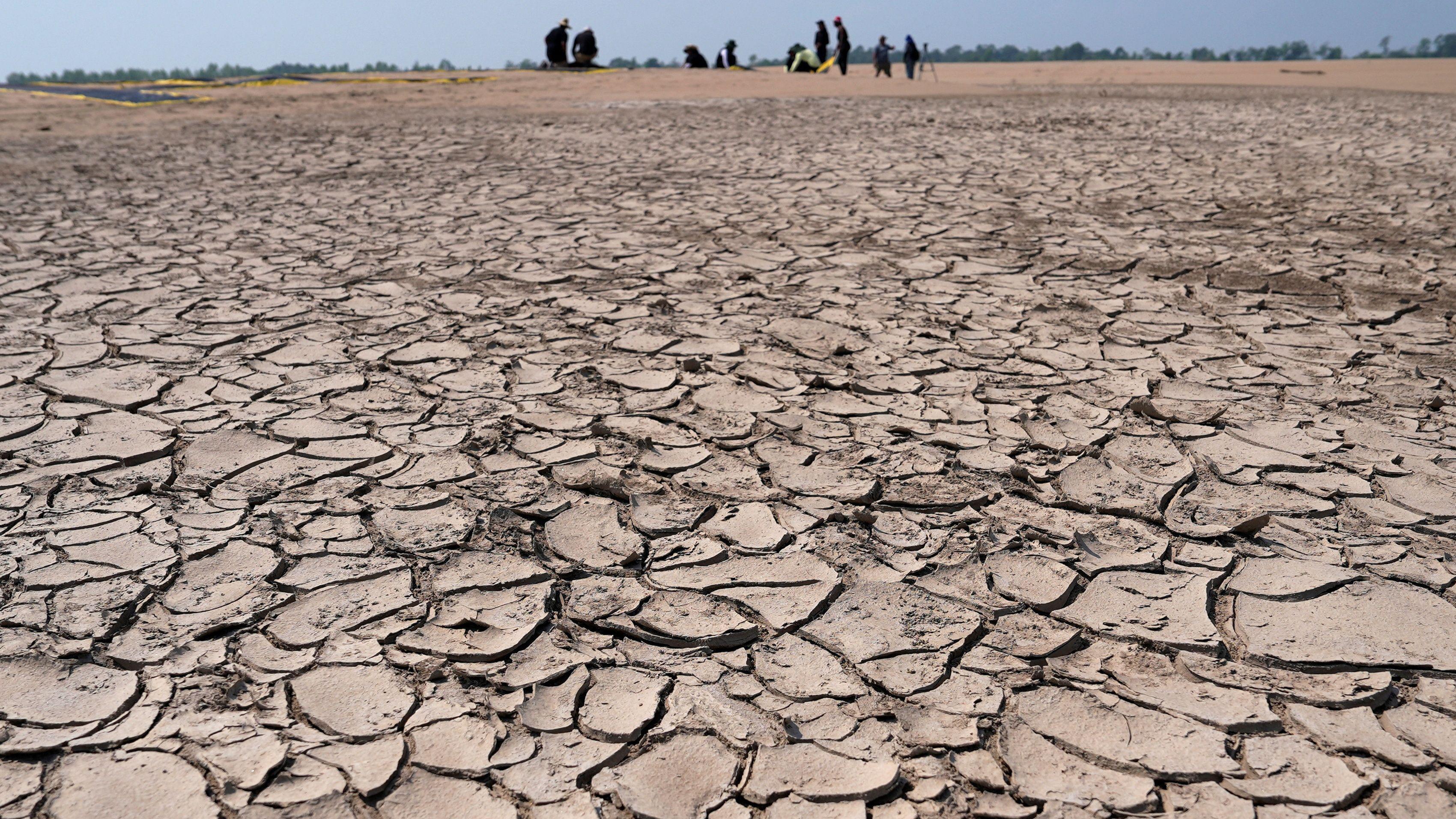 Seca no rio Solimões